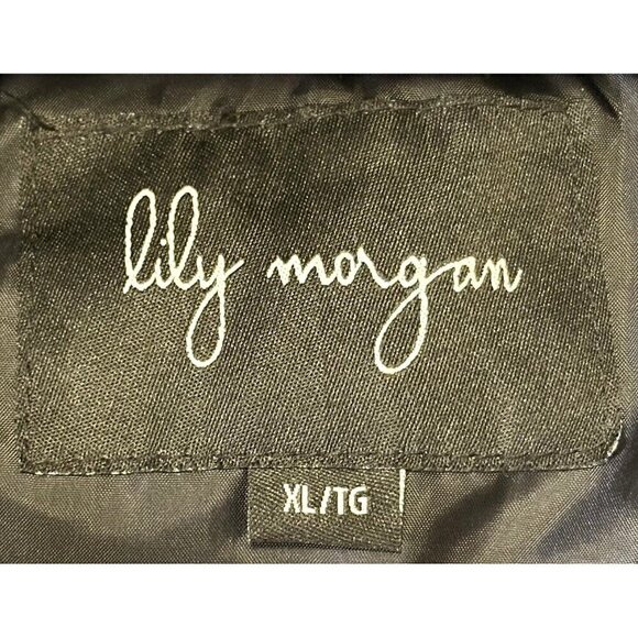 Lily Morgan Winter Parka Hooded Coat Removable Faux Fur Trim Black Womens Sz XL - Picture 9 of 14